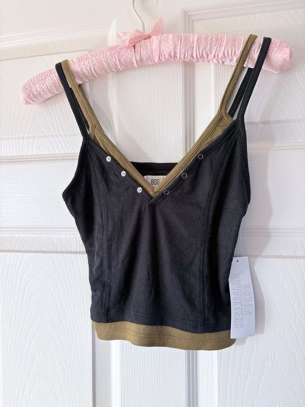 BDG Urban Outfitters Ribbed Cami Top - Carbon, Size S - Picture 2 of 7